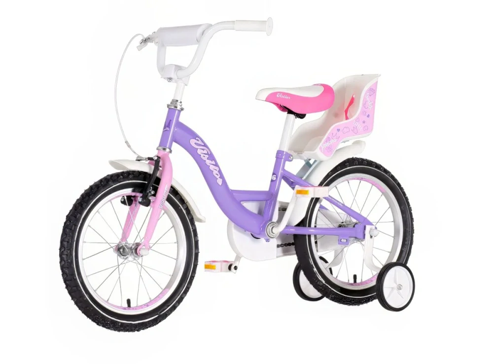 Bicykel Visitor Lovely little Princess 16" Fialová Ružová KIDS