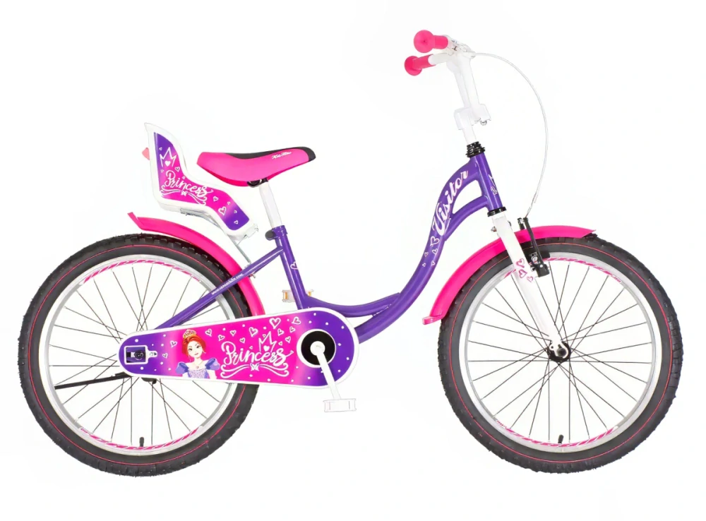 Bicykel Visitor Princess 20" Fialová Biela Ružová KIDS